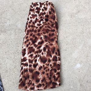 Animal print stretch 4/8 leggings